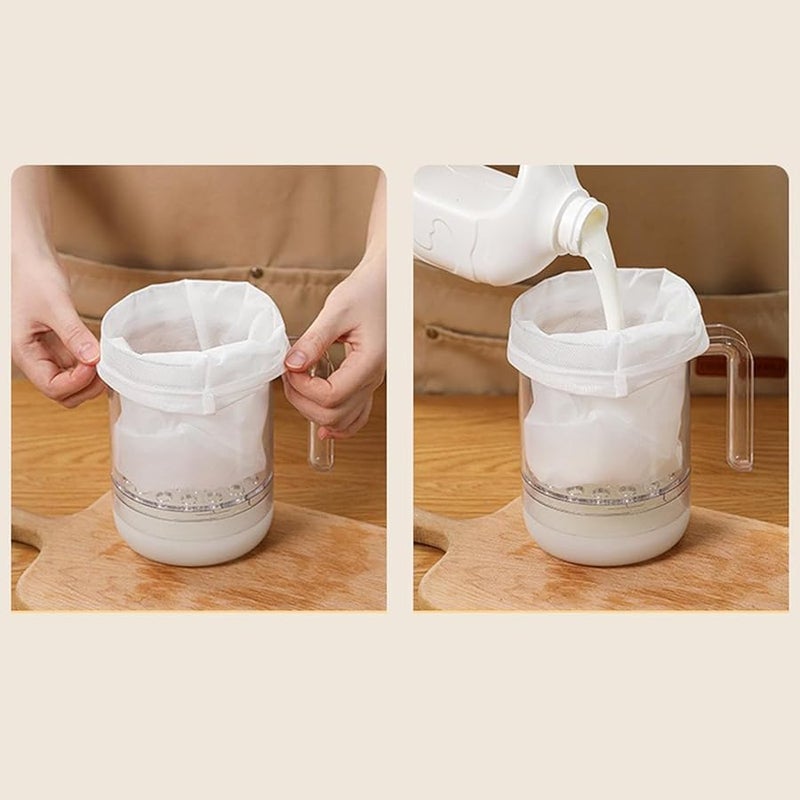 Blue Probiotic Yogurt Strainer High Pressure Filtration for Creamy Thick Yogurt Easy Drain Compact Lightweight - Image 4